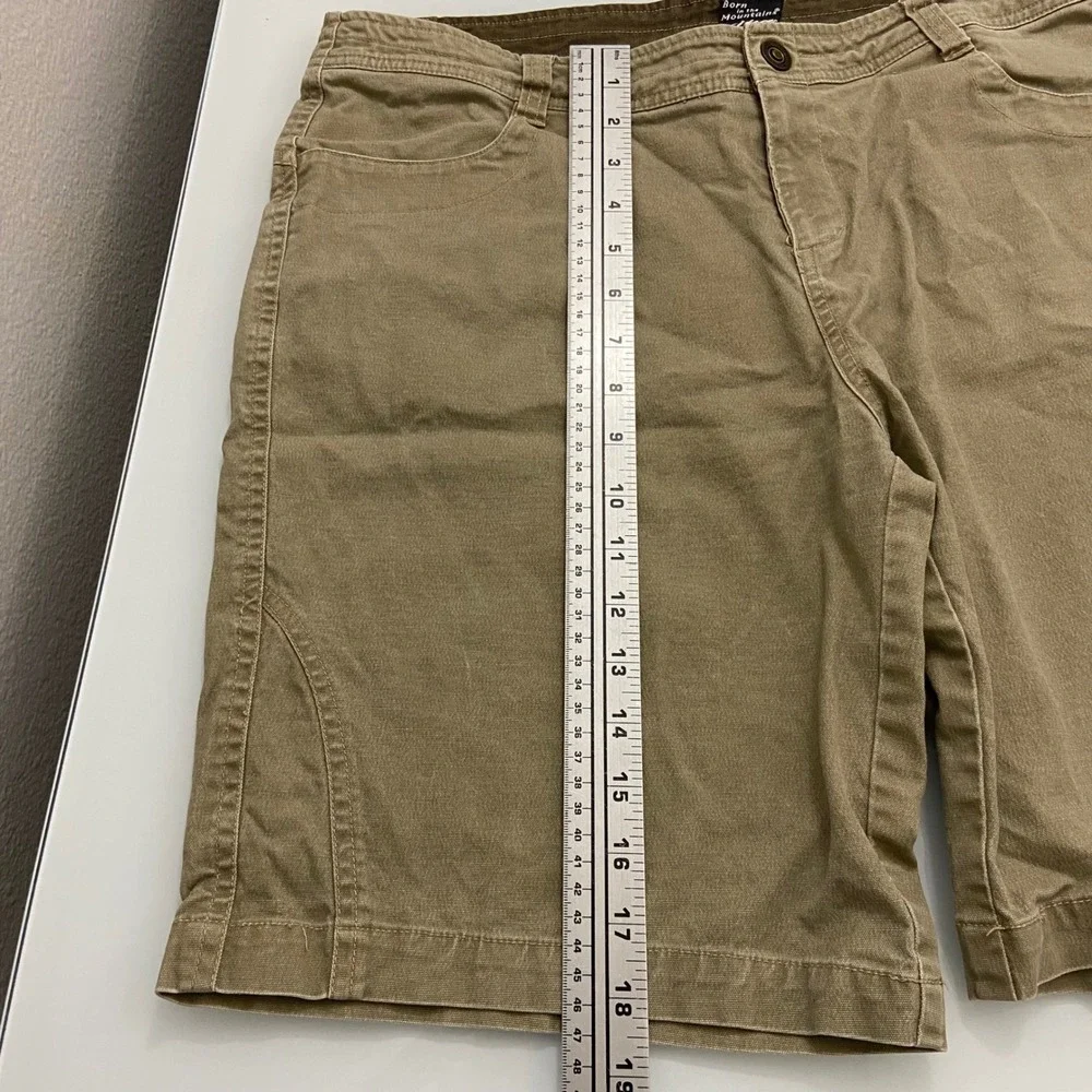 Kuhl Women 14 Khaki Tan Splash Shorts Cotton Stretch Hiking‎ Utility Outdoor